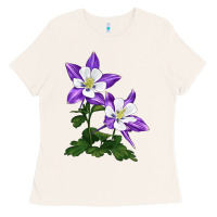Bone rocky mountain columbine Ladies Tee - LillyAllenDesigns
