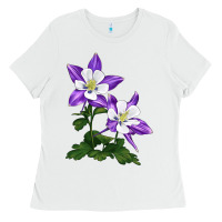 White rocky mountain columbine Ladies Tee - LillyAllenDesigns
