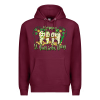 Burgundy Happy St. Patrick's Day Tooth Dentist Premium Hoodie - CowGirlArtShop