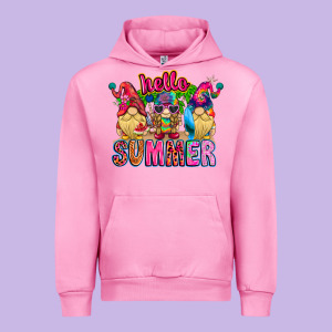 Hello Summer Gnome Urban Hoodie Designed By Cowhidedigitalart