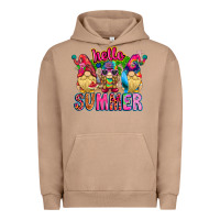 Pigment Burro Hello summer Gnome Urban Hoodie - CowhideDigitalArt