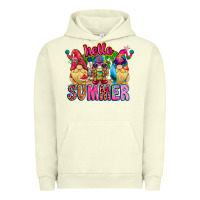 Pigment Pistachio Hello summer Gnome Urban Hoodie - CowhideDigitalArt