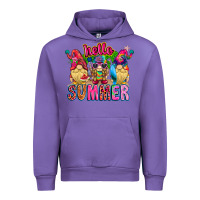 Tulip Hello summer Gnome Urban Hoodie - CowhideDigitalArt