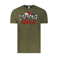 Vintage Olive Mama Claus Vintage Tee - MaliasSmallBusiness