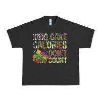 Pigment Black King Cake Calories Don't Count Mardi Gras Urban Heavy Tee - BundleAndBundleShop