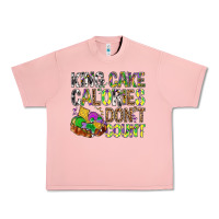 Salmon King Cake Calories Don't Count Mardi Gras Urban Heavy Tee - BundleAndBundleShop