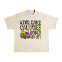 Sandshell King Cake Calories Don't Count Mardi Gras Urban Heavy Tee - BundleAndBundleShop