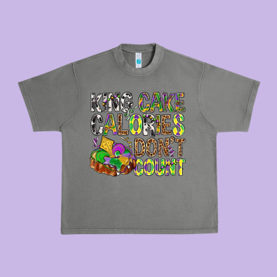 King Cake Calories Don't Count Mardi Gras Urban Heavy Tee Designed By Bundleandbundleshop