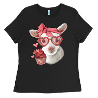 Black cute baby lamb valentines day Ladies Tee - Jasminsmagicworld