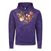 Cloud Purple christmas heart Vintage Hoodie - MaliasSmallBusiness