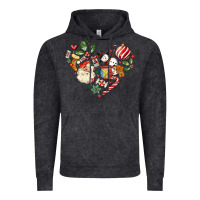Vintage Black christmas heart Vintage Hoodie - MaliasSmallBusiness
