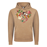 Vintage Coffee christmas heart Vintage Hoodie - MaliasSmallBusiness