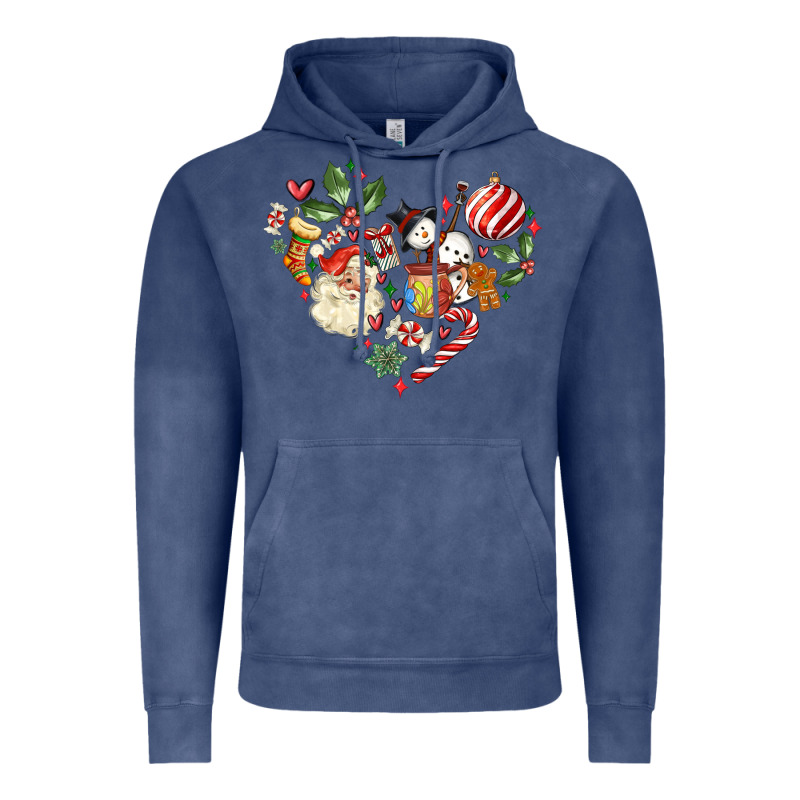 Christmas Heart Vintage Hoodie by MaliasSmallBusiness | Teevron