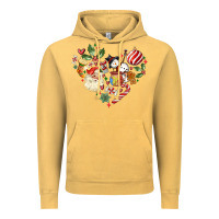 Vintage Mustard christmas heart Vintage Hoodie - MaliasSmallBusiness