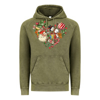 Vintage Olive christmas heart Vintage Hoodie - MaliasSmallBusiness