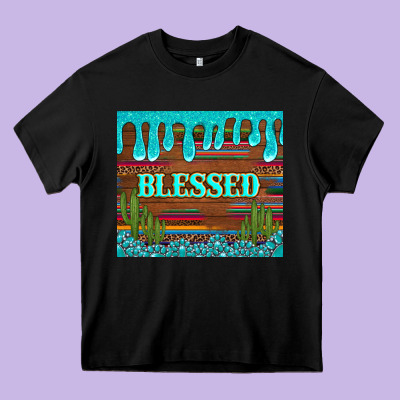 Blessed Annd Cactus With Gemstone Tumbler Heavy Core Tee Designed By Artiststas