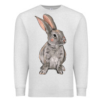 Oatmeal Heather Easter bunny Premium Sweatshirt - OliviaCreatesArt