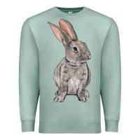Seafoam Easter bunny Premium Sweatshirt - OliviaCreatesArt
