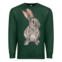 Sports Green Easter bunny Premium Sweatshirt - OliviaCreatesArt