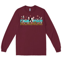 Burgundy french bulldogs Long Sleeve Tee - Jasminsmagicworld