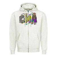 Oatmeal Heather cma mardi gras certified medical assistant Zipper Hoodie - CowGirlArtShop