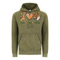 Vintage Olive Peace Love Horses Vintage Hoodie - Jasminsmagicworld