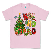 Bubblegum Pink ho ho ho christmas Classic Tee - MaliasSmallBusiness