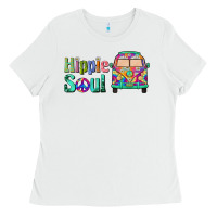 White hippie soul caravan Ladies Tee - BarkalooDesign