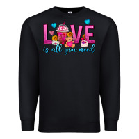 Black Love Is All You Need Valentines Day Frappe Coffee Premium Sweatshirt - FaDigitalArtStudio