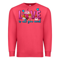 Cardinal Love Is All You Need Valentines Day Frappe Coffee Premium Sweatshirt - FaDigitalArtStudio