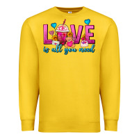 Lemon Love Is All You Need Valentines Day Frappe Coffee Premium Sweatshirt - FaDigitalArtStudio