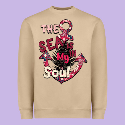 Summer Decor The Sea Is In My Soul Heavyweight Sweatshirt Designed By Bettercallsaul