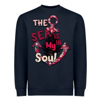 Navy Summer decor The sea is in my Soul Heavyweight Sweatshirt - Bettercallsaul