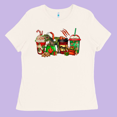 Trex Coffee Cups Ladies Tee Designed By Jasminsmagicworld