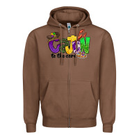 Chestnut cajun to the core mardi gras Zipper Hoodie - CowGirlArtShop