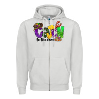 Dove Grey cajun to the core mardi gras Zipper Hoodie - CowGirlArtShop