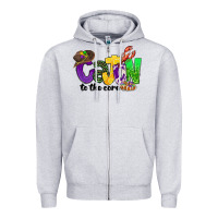 Heather Grey cajun to the core mardi gras Zipper Hoodie - CowGirlArtShop