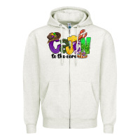 Oatmeal Heather cajun to the core mardi gras Zipper Hoodie - CowGirlArtShop