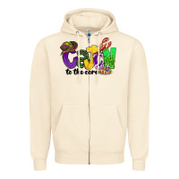 Sandshell cajun to the core mardi gras Zipper Hoodie - CowGirlArtShop