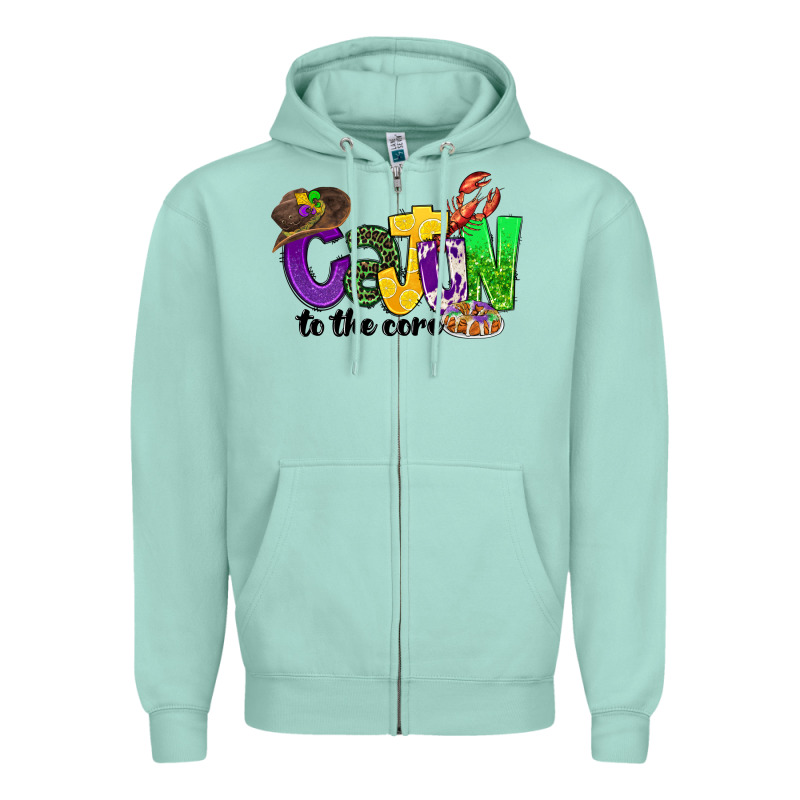 Cajun To The Core Mardi Gras Zipper Hoodie by CowGirlArtShop | Teevron