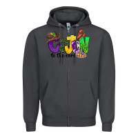 Smoke cajun to the core mardi gras Zipper Hoodie - CowGirlArtShop