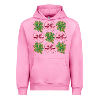 Fuchsia Pink clover bow Urban Hoodie - CowhideDigitalArt