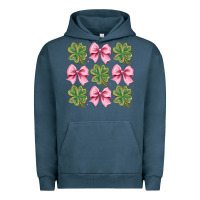 Pigment Midnight Navy clover bow Urban Hoodie - CowhideDigitalArt
