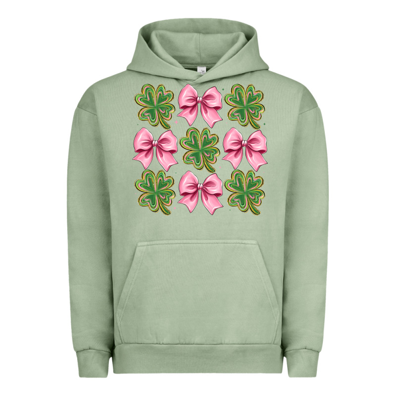 Clover Bow Urban Hoodie by CowhideDigitalArt | Teevron