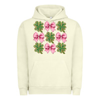 Pigment Pistachio clover bow Urban Hoodie - CowhideDigitalArt