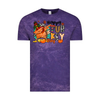 Cloud Purple happy turkey day Vintage Tee - MaliasSmallBusiness