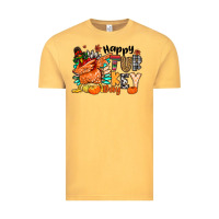 Vintage Mustard happy turkey day Vintage Tee - MaliasSmallBusiness