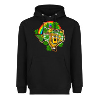 Black Texas St. Patrick's Day Heavyweight Hoodie - OliviaCreatesArt