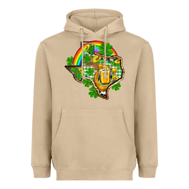 Texas St. Patrick's Day Heavyweight Hoodie by OliviaCreatesArt | Teevron