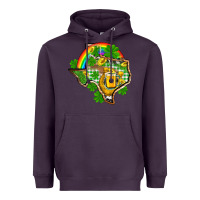 Plum Texas St. Patrick's Day Heavyweight Hoodie - OliviaCreatesArt